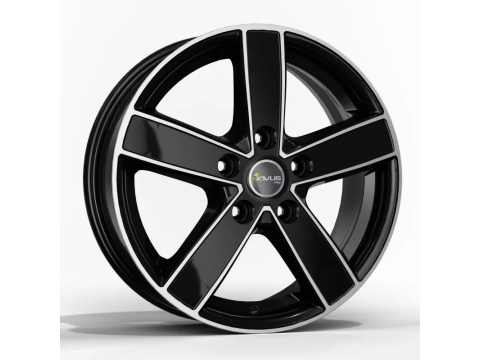 AC-V51 6,5x 16 +45 5x108 AVUS 65,1 BLACK POLISHED